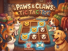 Jwèt Paws & Claws Tic Tac Toe