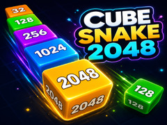 Jwèt Cube Snake 2048